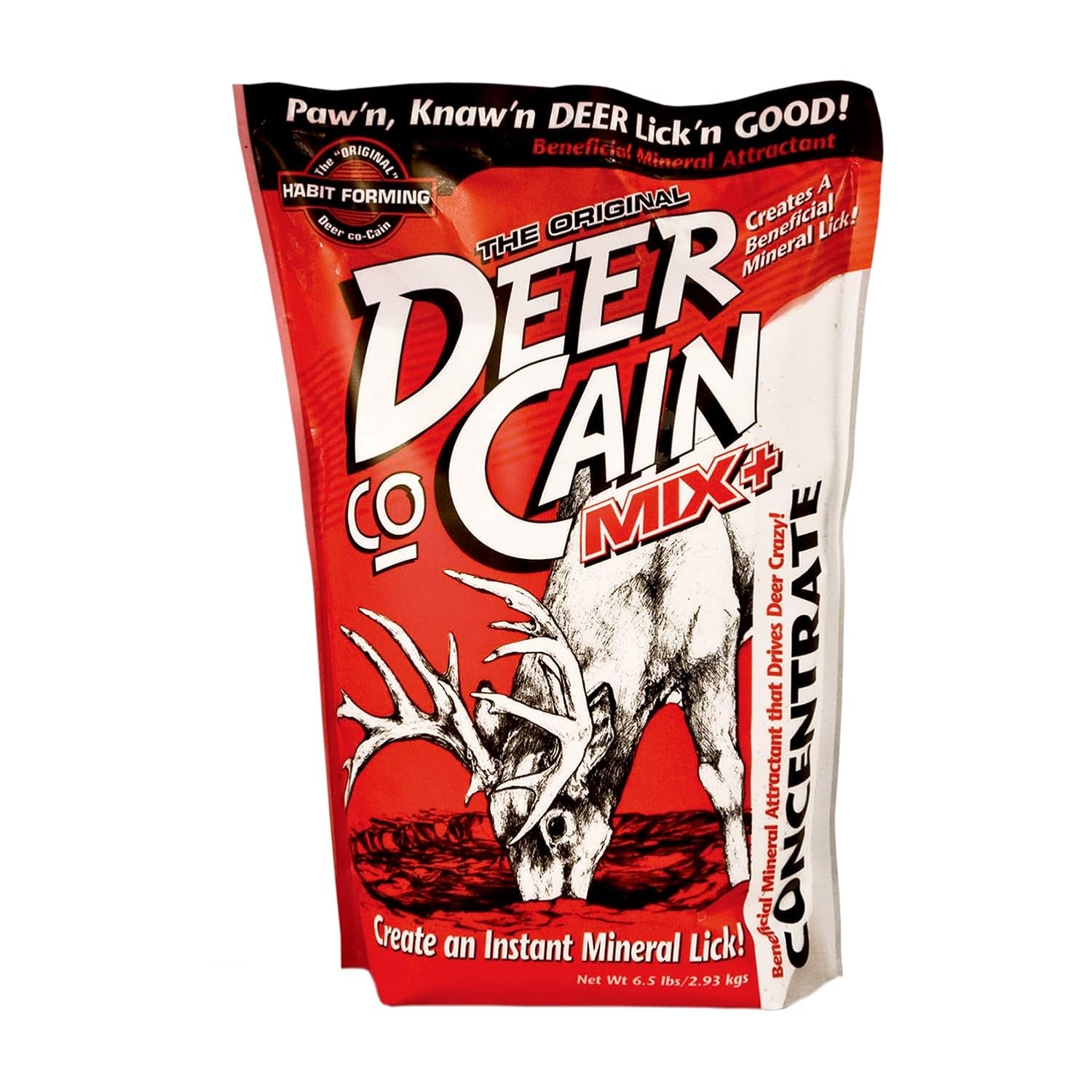 Deer Co-Cane Powder Mix 6.5 Lb Deer Mineral Attractant - Fast & Easy to Use All Year-Round Concentrated Mineral Lick Food Supplement for Deer