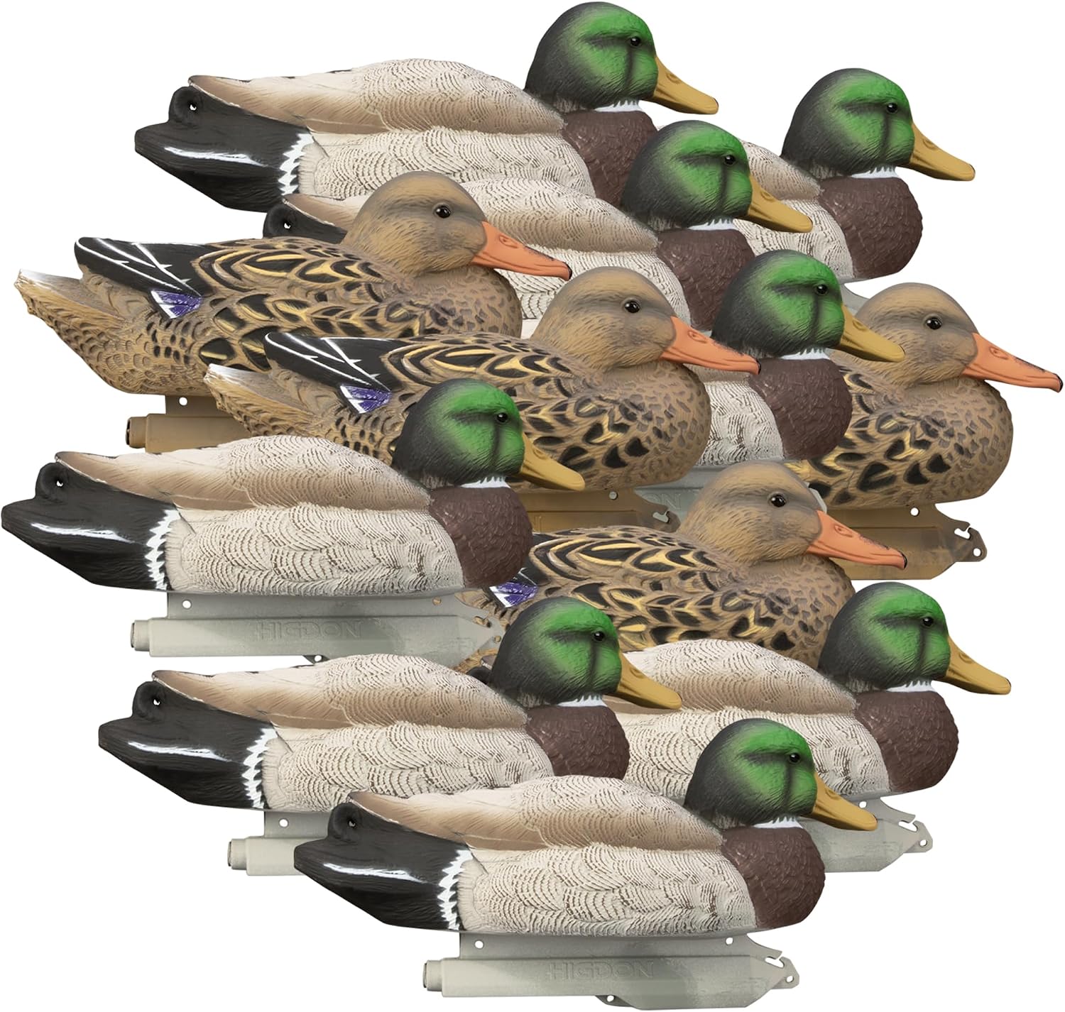 Standard Mallard Filler Pack Duck Decoys | Ultra Realistic Drake & Hen Decoys for Waterfowl Hunting | Foam-Filled & Non-Foam-Filled