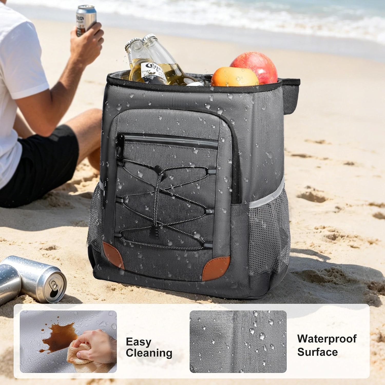 Backpack Cooler Insulated Leakproof, Soft Cooler for Outdoor Camping Hiking