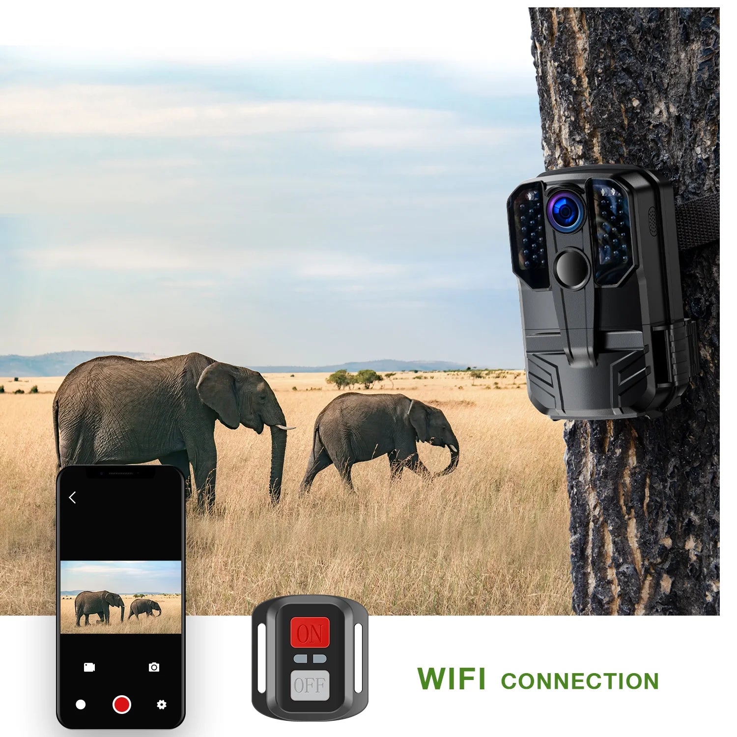 Wifi Bluetooth Trail Camera 1296P 20MP Game Deer Camera Infrared Night Vision Waterproof PIR Sensors Motion Activated Trail Cam for Hunting Wildlife Monitoring Home Security 2.0" LCD Screen