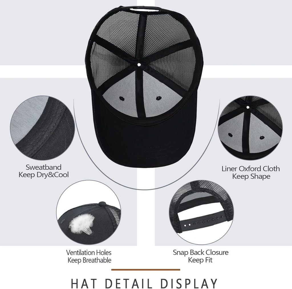 Funny Hats for Mechanics - Mechanic Gifts for Men - Mesh-Back Trucker Hat Brithday for Men