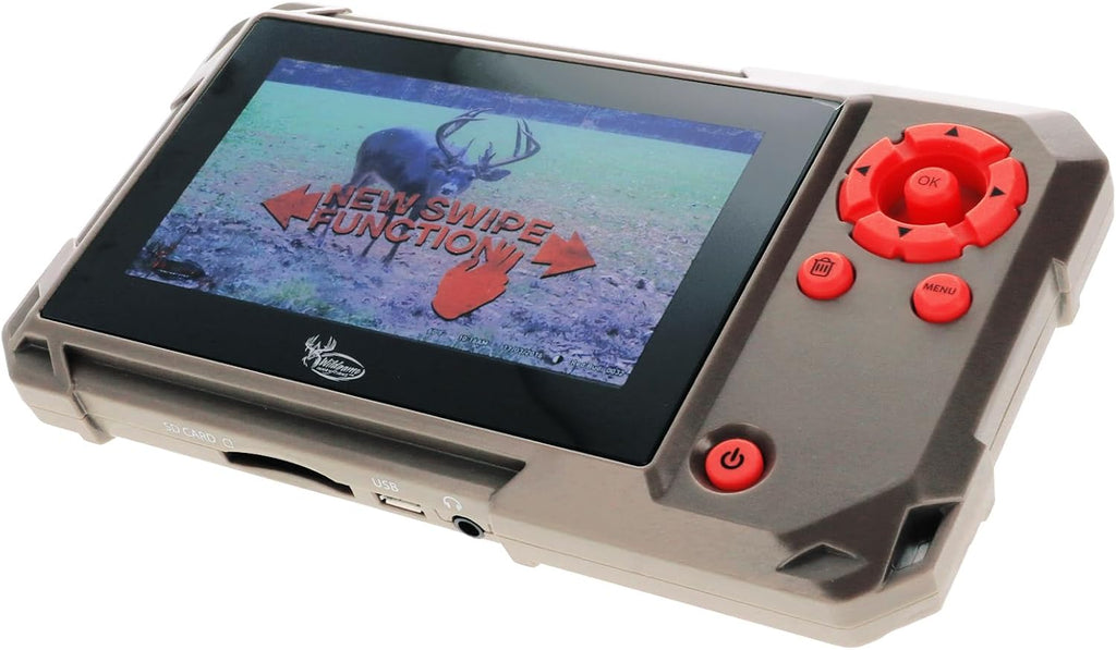 Trail Pad Swipe VU60 SD Card Viewer for Hunting & Wildlife Observation Compact Water-Resistant Memory Card Reader with 4.3" Touch Screen
