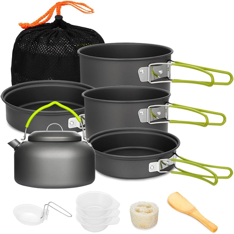 Camping Cookware Set Camping Gear Campfire Utensils Non-Stick Cooking Equipment