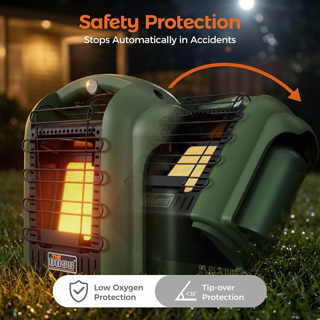 Propane Heater for Patio, 6000 BTU Portable Heater Outdoor Use Propane, Outdoor Space Heater for Camping