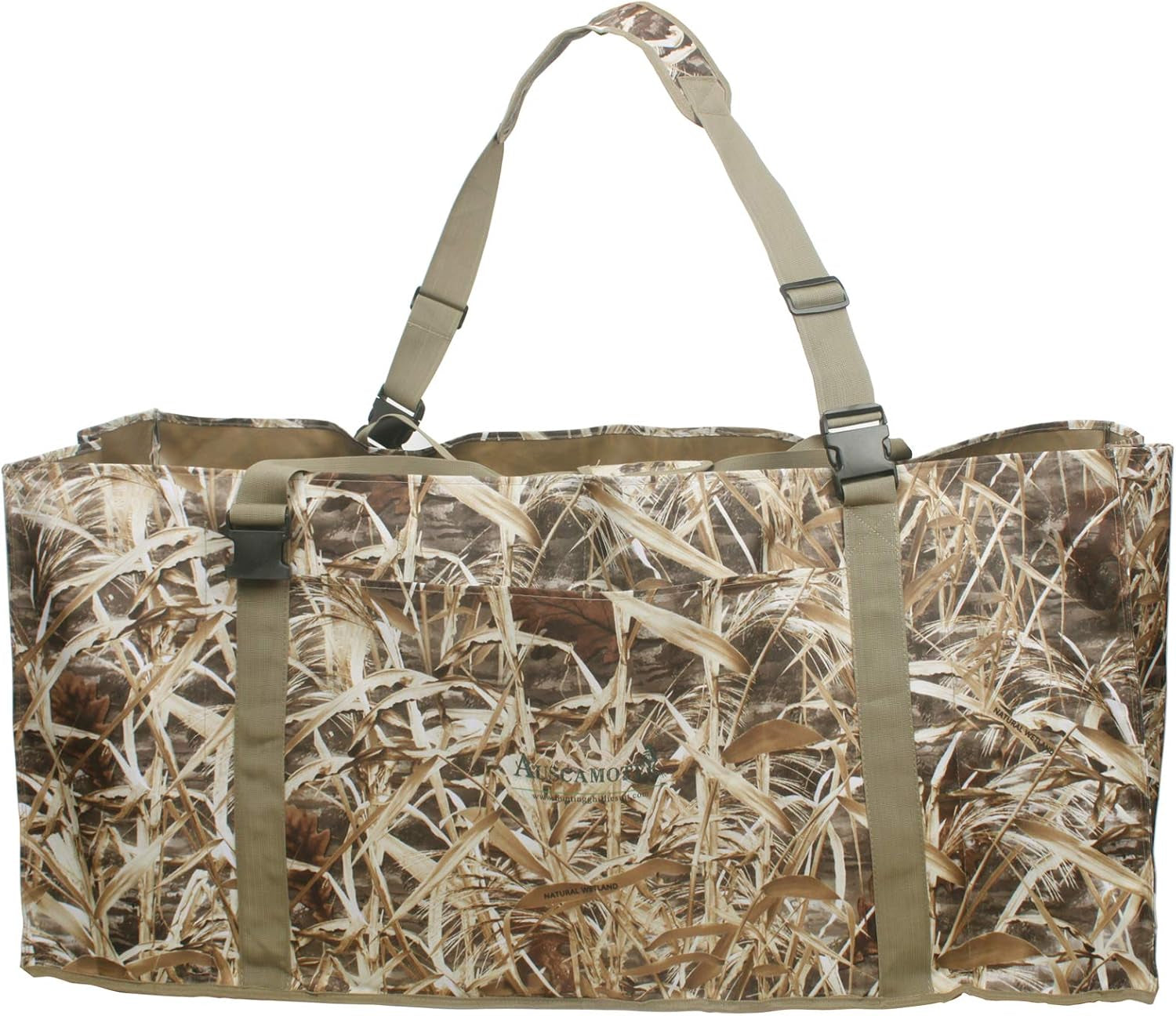 12 Slot Duck Decoys Bag with Waterfowl Hunting Blind Camouflage Printing