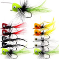 Fly Fishing Poppers Dry Flies Topwater Lures Bass Trout Kit Pro XL
