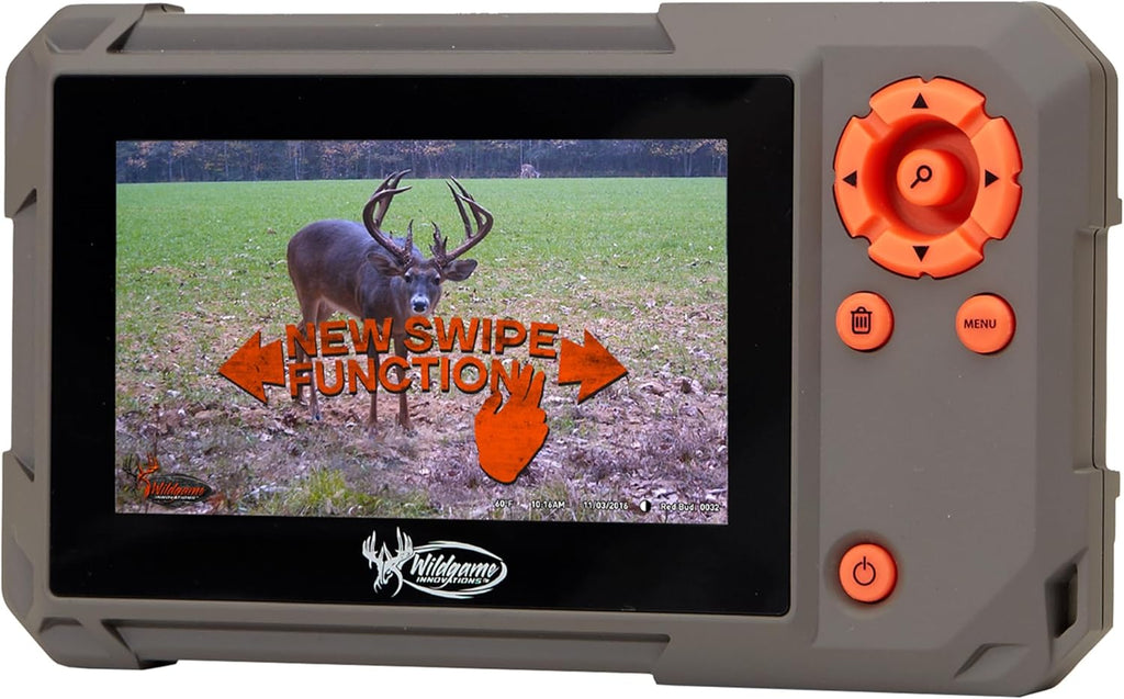 Trail Pad Swipe VU60 SD Card Viewer for Hunting & Wildlife Observation Compact Water-Resistant Memory Card Reader with 4.3" Touch Screen