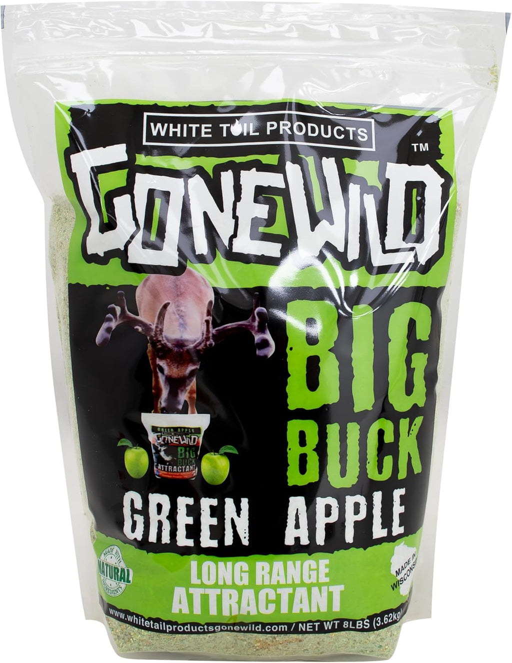 Green Apple Powder Deer Attractant, 8 LB., Premium Deer Attractant, Natural Flavors, G6138