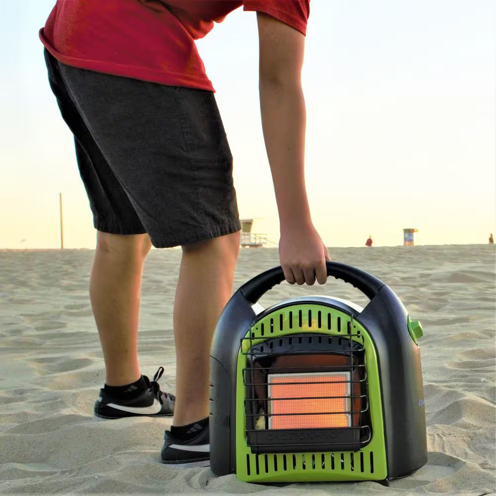 Portable 10,000 BTU Thermostatic Infrared Propane Camping Heater for 1 Lb. LP Tank
