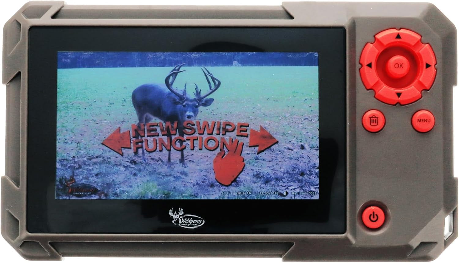 Trail Pad Swipe VU60 SD Card Viewer for Hunting & Wildlife Observation Compact Water-Resistant Memory Card Reader with 4.3" Touch Screen