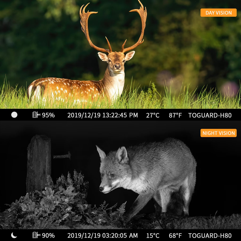 Wifi Trail Camera 24MP 1296P Bluetooth Game Camera with Night Vision Waterproof IP66 Motion Activated