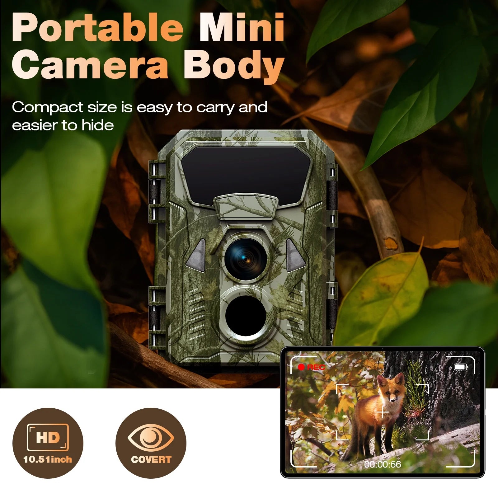 Trail Camera 48MP 4K HD Deer Game Camera Infrared Night Vision Waterproof Motion Activated Wildlife Scouting Hunting Trail Cam with 120°Wide Angle Lens 2.0" LCD Screen