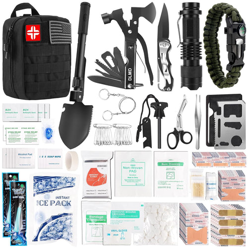 320 PCS Survival Kit First Aid Kit Emergency Gear Camping Outdoor 80 Character