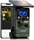 Solar Trail Camera 4K 60MP Dual Lens Wifi 5200Mah Battery Game Camera Starlight Night Vision for Wildlife Hunting Monitoring