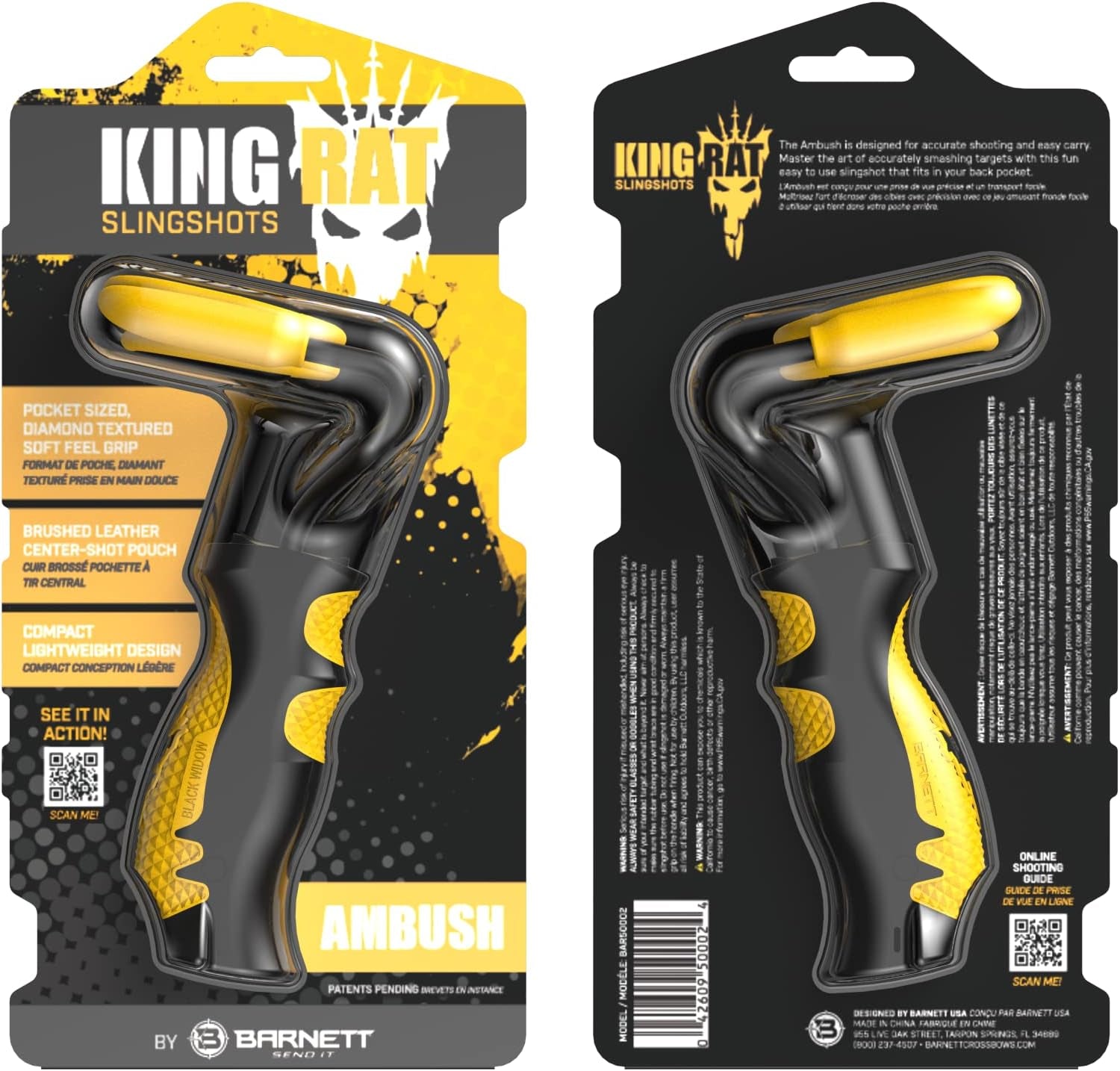 - King Rat Slingshots, Black Widow & Ambush Slingshots - Different Bundle Options