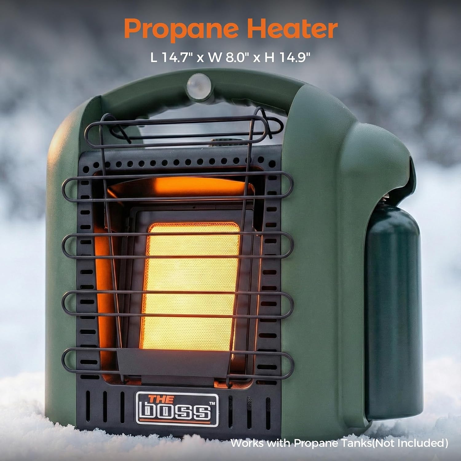 Propane Heater for Patio, 6000 BTU Portable Heater Outdoor Use Propane, Outdoor Space Heater for Camping
